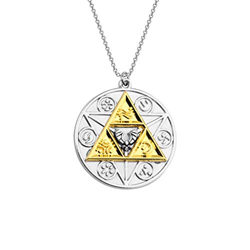 BNQL Legend of Zelda Triforce Collar Gamer Geeks Regalo, Acero inoxidable