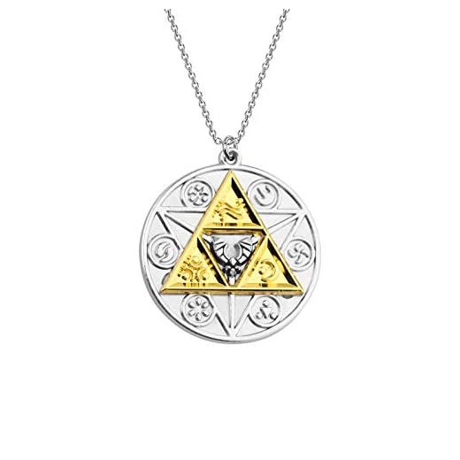 BNQL Legend of Zelda Triforce Collar Gamer Geeks Regalo, Acero inoxidable