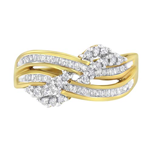 Haus of Brilliance 14kt Yellow Gold Round and Baguette Cut Diamond Ring Band (1/2 cttw, I-J Color, I1-I2 Clarity)