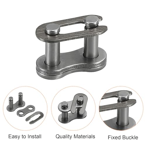 QUARKZMAN #25/04C-1 Rollenkette 10 Fuß 1/4 Pitch Kohlenstoffstahl Rollenketten mit 2 kostenlosen Verbindungsstücken für Mini-Bikes, Motorräder, 480 Glieder