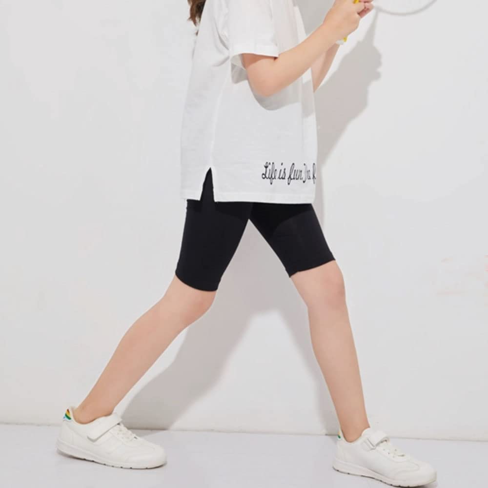 FedMois Leggins Mallas Pantalones Cortos Ropa Deportiva de Niña Pack de 3