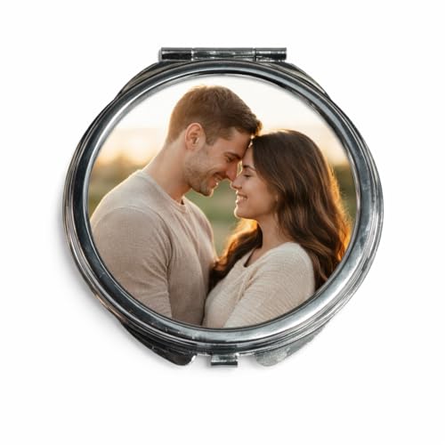 Image of Rangoli Personalized Compact Mirror 2.5 Inch Custom Photo Pocket Mirror Double Sided Makeup Mirror Sublimation Print Travel Mirror Gift for Women.. D-13