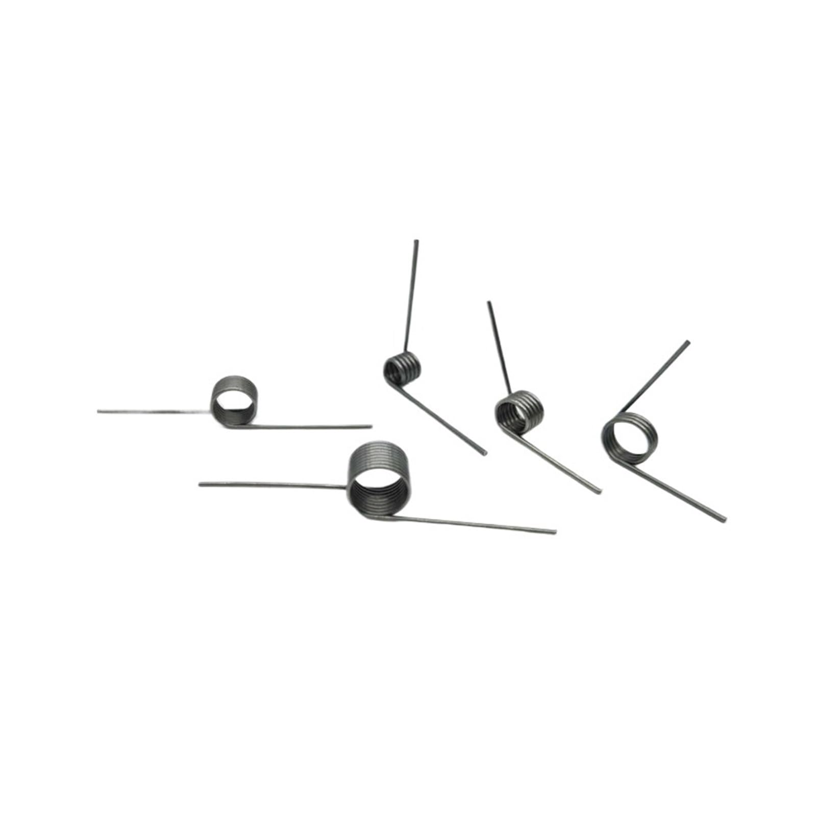 Molla di torsione, 5 pezzi, diametro del filo 2,5 mm, 65 Mn, morsetto a molla a torsione a forma di V, molle metalliche personalizzate (15 mm (6 laps), 30 mm, 2,5 mm (180 gradi)