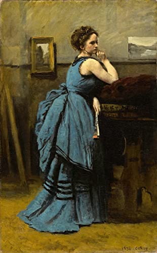 Tableau sur toile moderne pour salon déco murale salon Corot 60x90