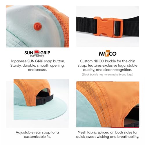 Image of Color-Blocked Fisherman Style Sun Hat for Outdoor Camping, Surfing & Vacations - Wide Brim, UV Protective, Anti-Slip