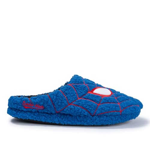 Image of Ground Up Spiderman Mens Slipper Clogs - Official Marvel Licensed Indoor House Shoes, Cozy Lightweight Slip On Scuff Slippers for Men, Sizes 7-14