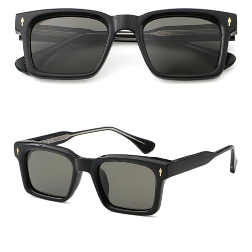 Retro Style Polarized Sunglasses for Men Cp Acetate for Women Uv400 Leopard