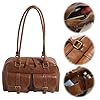 Fiorky Boston Tragetasche for Damen mit mehreren Taschen, Unterarmtasche, PU-Leder, Vintage-Umhängetasche, solide Clutch-Geldbörse for Reisen, Arbeit #1