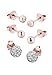 Produktbild Elli Ohrringe Damen 3er Set mit Swarovski® Kristalle in 925 Sterling Silber Rosé vergoldet
