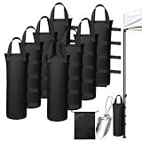 Solyxis Lot de 8 Poids de Tonnelle, Tissu Oxford 800D 20 X 50 Cm, Sacs de Sable pour Lestage avec Pelle et Sac de Rangement, Sac de Sable Robuste pour Tente, Parasol, Camping et Photographie, Noir