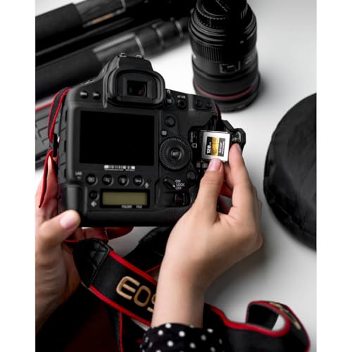 Image of Lexar 128GB Professional CFexpress Type B Memory Card Gold Series, Up to 1750MB /s Read, Raw 8K Video Recording, Supports PCIe 3.0 and NVMe (LCXEXPR128G-RNENG) | Up to 1750MB per S Read, 1500MB per S Write, Pcie GEN3X2, Mpn Lcxexpr128g-Rneng