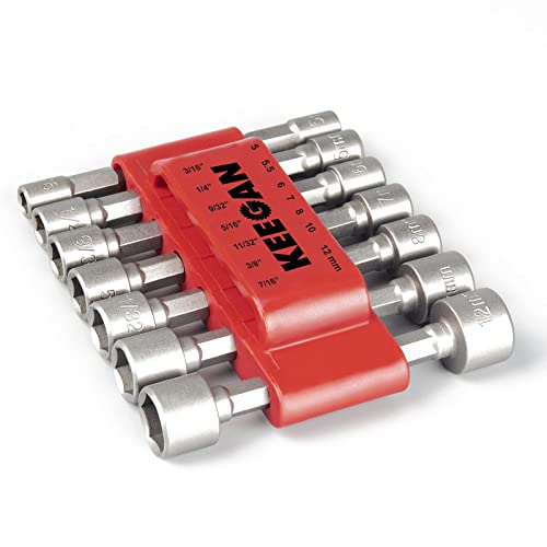 KEEGAN TOOLS 14-Piece Quick Change Nut Driver Set 1/4” Hex