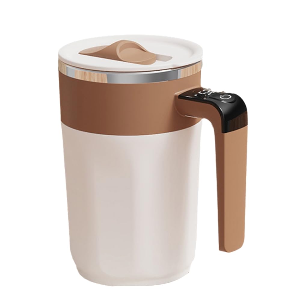 Vjsujehgy 400ML Mixing Cup LED Temperature Display Coffee Cup 316 Stainless Steel Magnetic Temperature Coffee Stirring Mug