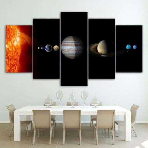 Tableau Decoration Murale Salon Moderne Toile Paysage Spatial Impression Haute Definition 200x100