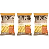 Pipcorn Heirloom Crunchies - Cheddar (3 Pack of 7oz Bags) - Organic Cheese, Baked not Fried, No Artificial Anything, Non-GMO Heirloom Corn, No Preservatives, Gluten Free