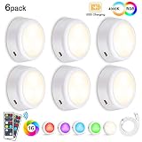 Under Cabinet Lights SOLMORE 6 Pcs RGB Dimmable LED Cupboard Lighting Night Ligh...