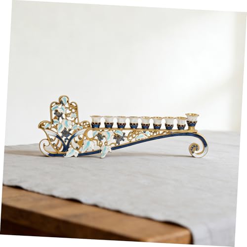 Bougeoir Hanoukka réutilisable Cabilock en zinc pour éviter la cire incrustée