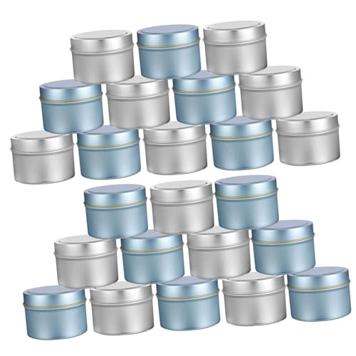 OSALADI 24Pcs Candle Holders Versatile Empty Candle Jars with Lids for Aromatherapy Durable Tinplate Containers for Home Decor and Present Giving
