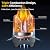 EAST OAK Brasa Smokeless Tabletop Fire Pit, Mini Table Top Firepit for Patio and Outdoor Camping, Removable Ashtray, Dual-Fuel Stove, Silicone Pad& Travel Bag, H: 10.1" xD: 7", Silver