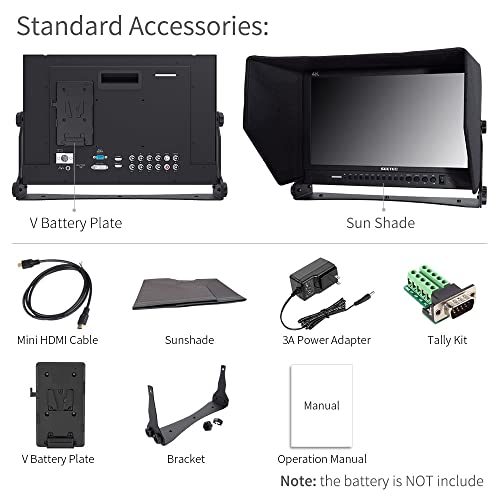 Image of P173-9HSD 17.3 Inch 1920x1080 Desktop Monitor for Broadcast LCD Monitoring with 3G-SDI HDMI AV YPbPr