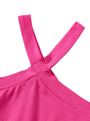 Verdusa Toddler Girl's Sleeveless Crisscross Halter Neck A Line Swing Short Dress2