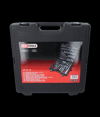 KS Tools 917.0216 Zestaw kluczy nasadowych, 216-szt 1/4"+3/8"+1/2"