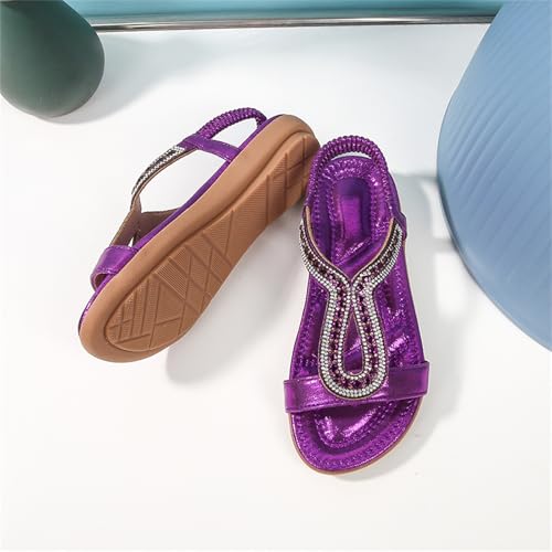 Image of Toddler Girls Sandals Sparkly Rhinestone Girl Shoes Soft Rubber Princess Summer Wedding Party for Little Kid /Big Kid