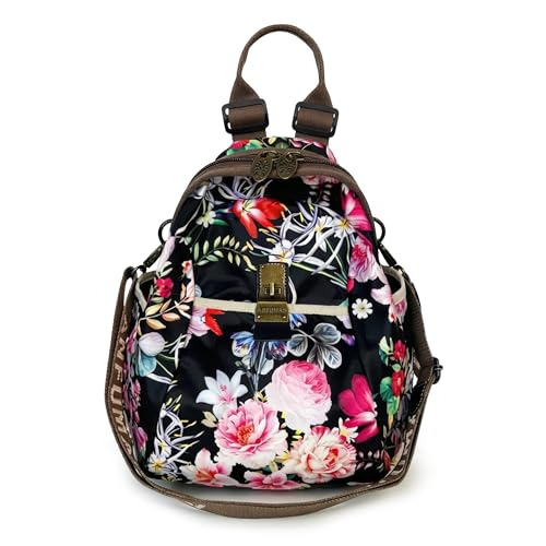 DEEVORCA Sac à Dos Pour Femmes Confortable Sacs à Bandoulière Pour Femmes Fermeture Éclair Antivol Dissimulée Imprimé Tendance Sac à Main Quotidien...