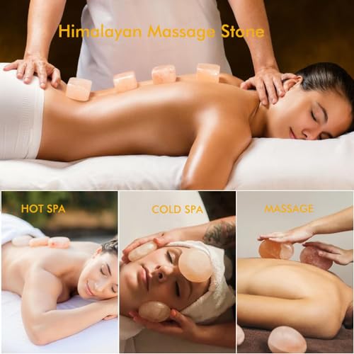 Windfulogo 6Pc Hot Massage Stones Set Himalayan Salt Heated Warmer Stone for Spa Massage