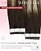 Moresoo Tape in Hair Extensions Real Human Hair Ombre Tape in Extensions Balayage Brown to Caramel Blonde Mix with Blonde Human Hair Glue in Real Hair Extensions 18 Inch #2/27/613 20pcs 50g