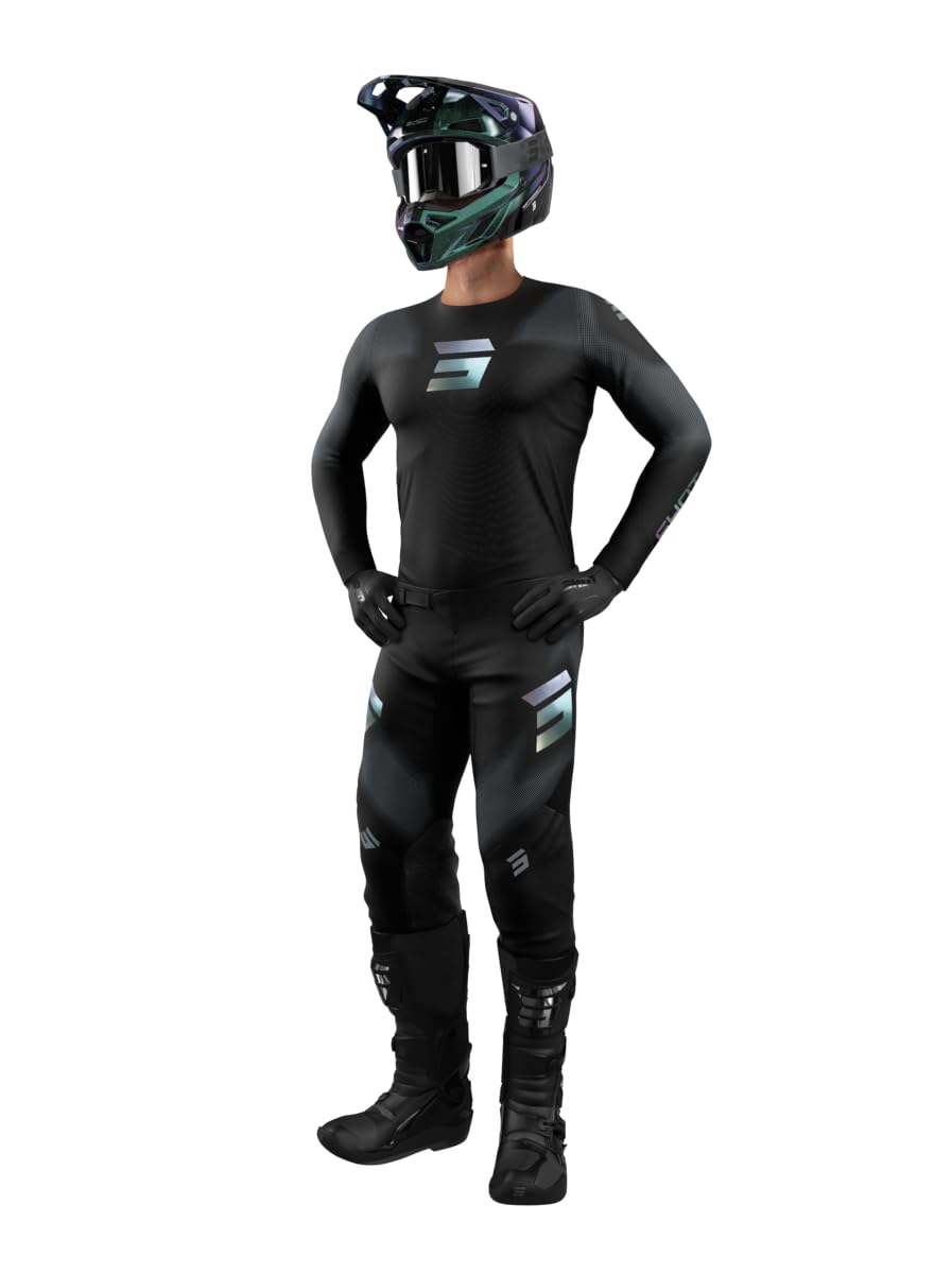 Shot Race Gear Aerolite, maglia da uomo a maniche lunghe, iperventilata, MX/MTB – perfetta per le corse di motocross e mountain bike, con inserti in rete multipli per una ventilazione ottimale durante