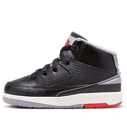 Toddler's Jordan 2 Retro Black/Cement Grey-Fire Red (DQ8563 001) - 5