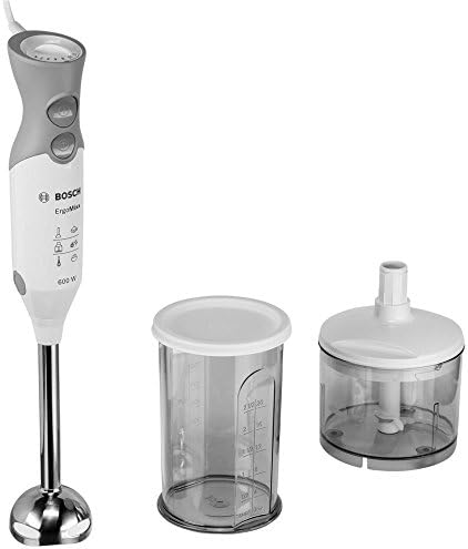 Bosch Home Whiskplus Glass Plus Chopper, Grey, White, 600 W Bosch Home Whiskplus Glass Plus Chopper, Grey, White, 600 W