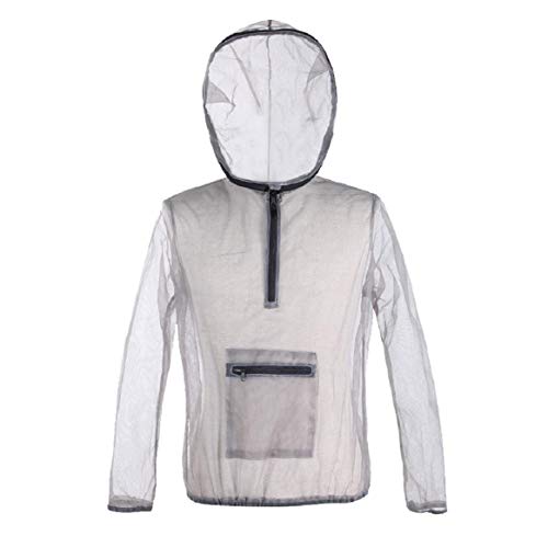 Koojawind Anti-Moustique LéGer Veste Abeille Insecte Anti-Moustique Manteau Maille Veste Veste Chasse Manteau De Protection en Plein Air, Parfait pour L'Aventure en Plein Air Cover