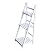 Sorfey Premium 3 Step Modern Bamboo Ladder. Lightweight,-Ultra Slim Profile, Anti Slip Steps, Sturdy-Portable for Home, Office, Kitchen, Photography Use, Black Aluminum Finish