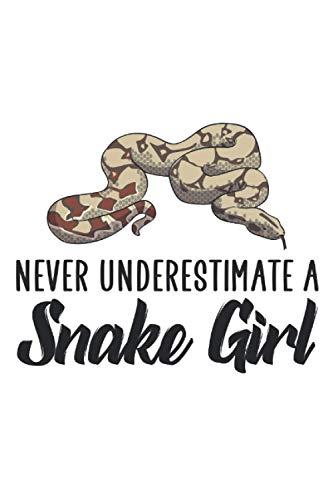 never underestimate a snake girl snake notebook: | sketchbook with 120 pages lined, notebook lined, notebook ruled, Notebook, drawing book, 120 pages softcover (6x9 inch)