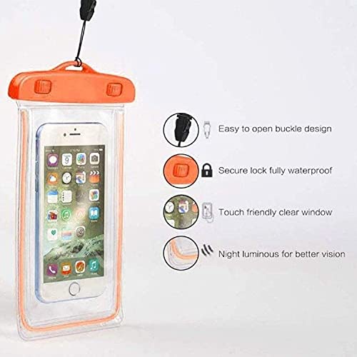 Image of Nylon Mobile Cover Waterproof Pouch Mobile Cases Transparent Phone Case Underwater Cover Sealed Cellphone Pouch for All Mobiles up to 6.5 inches