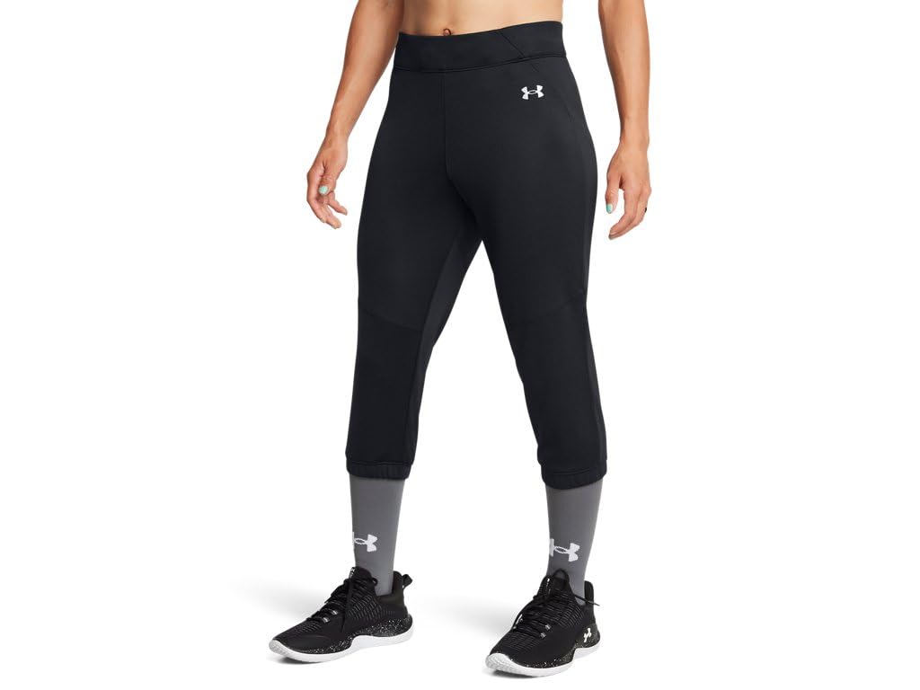 Under Armour Womens Utility Pro Beltless Pants - Lightweight and Durable for Softball Games XL Black-White