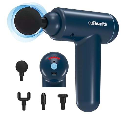 Caresmith Charge Boost X Massage Gun (Dark Blue) | True Percussion Large Torque Motor | 3200 Strokes Per Min | 4 Heads | Deep Tissue Percussion Body Massager Machine For Rs. 1397 @ 64 %