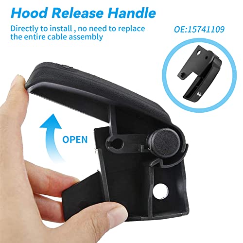 Hood Release Handle, Hood Latch Release Pull Handle 15741109 Replacement For 1995-2007 Chevrolet Chevy Gmc Cadillac C3500 C1500 K1500 Truck Latch Cable Interior Pull #TOP5