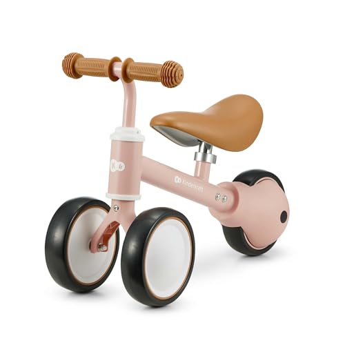 Kinderkraft Balance Bike CUTIE Lightweight Kids First Bicycle Baby Walker Trike No Pedals with Ajustable Seat for Toddlers from 1 Year Old to 15 kg Pink