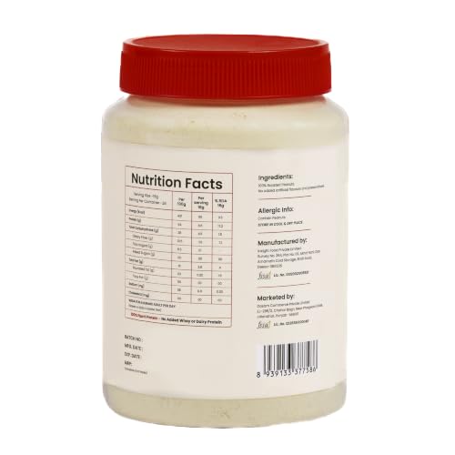 Image of Build My Body | BMB - Pure Peanut Butter Powder | 54g Protein | Makes 900g Peanut Butter Spread | Unsweetened | Unsalted | 100% Natural | 1 /3 Calories | 4x Less Fat | Ideal for Smoothies, Spreads, Baking & Fitness Diets | 410g