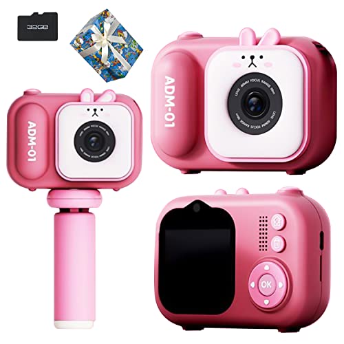 キッズカメラ 子供用 デジタルカメラ 最新 キャンディー型 キャラクター 4800万画素 32GB microSDカード付き 三脚付き ゲーム内蔵 音楽再生 YouTuber 自撮り 動画 ムービー 日本語説明書付き トイカメラ カメラ 写真 子供用カメラ USBケーブル ストラップ付き 人気 おもちゃ