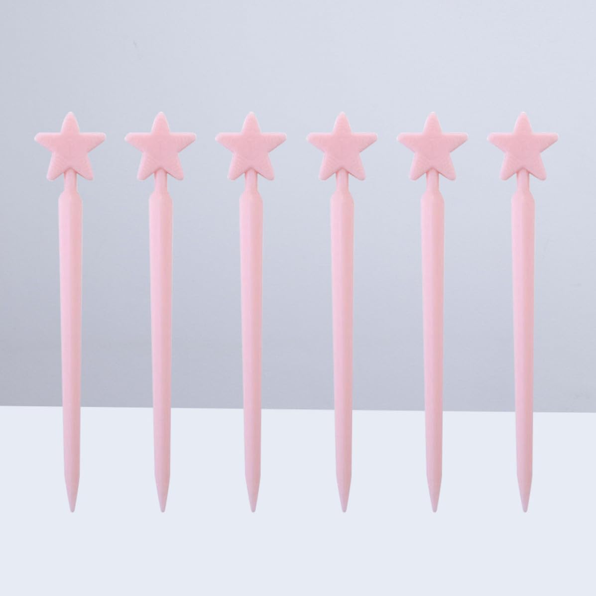20pcs Fruit Party Fork Food Picks for Pastries and Tarts Pink Plastic
