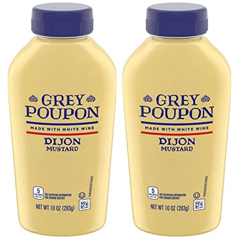 Grey Poupon, Dijon Mustard, 10oz Squeeze Bottle (Pack of 2) Cover