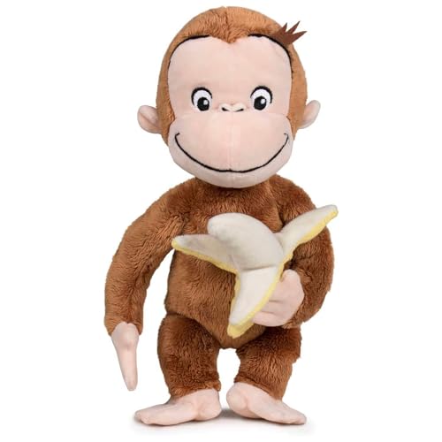Peluche Curious George Famosa de 25 cm avec sa banane pour enfant