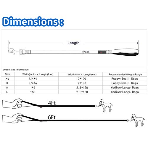 HIKISS 4 FT Dog Leash, Strong and Durable Leash with Easy to Use Collar Hook,3/4 Inch Wide Dog Leashes for Small Dogs… - Image 8