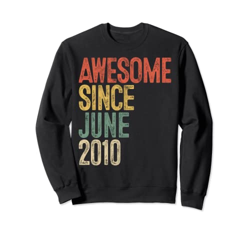 Impresionante desde junio de 2010 niños 11th Birthday 11 Year Old Sudadera