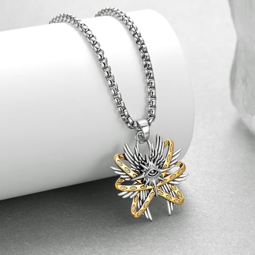 Biblically Accurate Angel Necklace 925 Sterling Silver Angel Wings Necklace Saints Jewelry Gifts for Men Women3