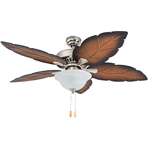 Prominence Home 5066501 Bradenton Tropical Ceiling Fan, 52", Mocha